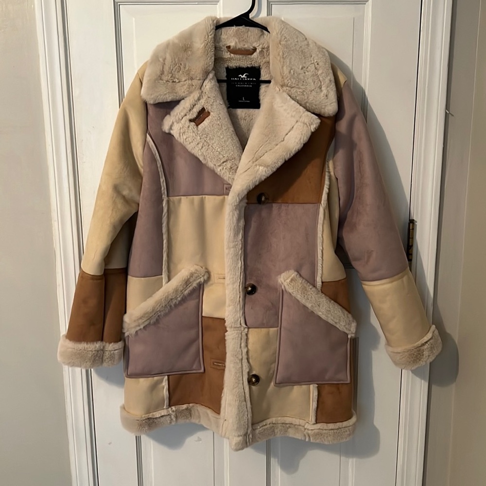 Hollister Suede Color Block Coat